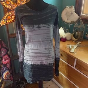 Hard tail tie dye skinny tee l/s